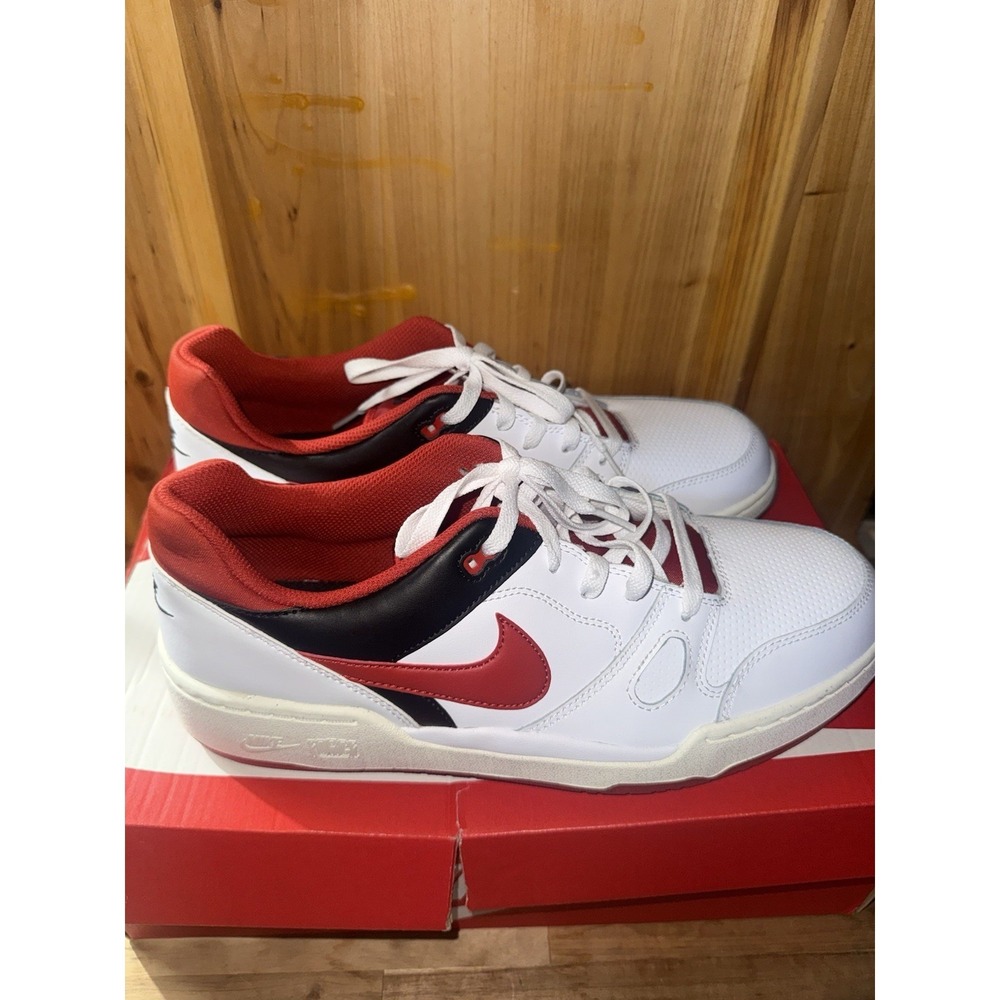 Nike Full Force Low Men's Leather Low Top Sneakers Mystic Red FB1362-102